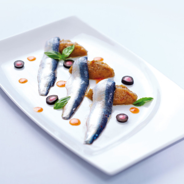 Eventail de filet de sardines